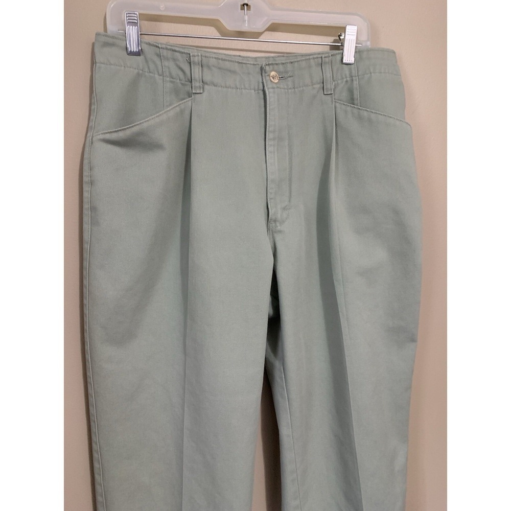 VTG Northern Reflections Vintage Khaki Women's 32x28.5 Sage Pleated RN69778 - Picture 3 of 13